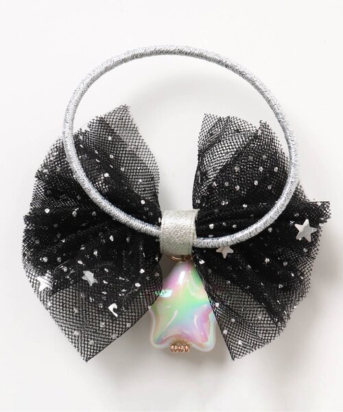 apres les cours(アプレレクール)の「星モチーフチュールヘアゴム(ヘアゴム・キッズ・サックスブルー/アイボリー/ブラック/ラベンダー・FREE)」の9枚目の写真