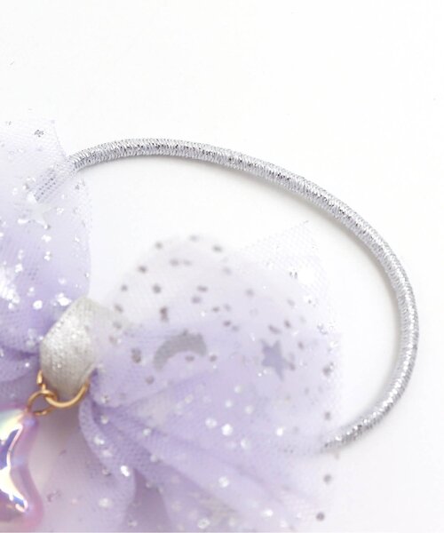 apres les cours(アプレレクール)の「星モチーフチュールヘアゴム(ヘアゴム・キッズ・サックスブルー/アイボリー/ブラック/ラベンダー・FREE)」の5枚目の写真