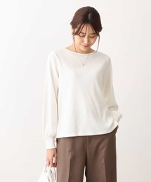 MK MICHEL KLEIN | ワイドテレコカットソー/洗える(Tシャツ/カットソー)