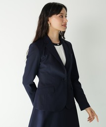 TRUDEA（トルディア）の「(防シワ)(ウォッシャブル)素材    TR無地テーラードジャケット（スーツジャケット・レディース）」