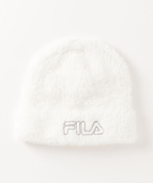 FILA(フィラ)の「FILA/フィラ キッズ ビーニー フェザーヤーン ニット233013005(ニットキャップ/ビーニー・キッズ・ブラック/パープル/ホワイト・FREE)」の1枚目の写真
