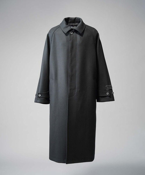 メゾンスペシャル　プライムオーバーメルトンバルマカンコート　ブラック01 25AW PRE-ORDER】Super140s Prime-Over Melton Balmachan Coat