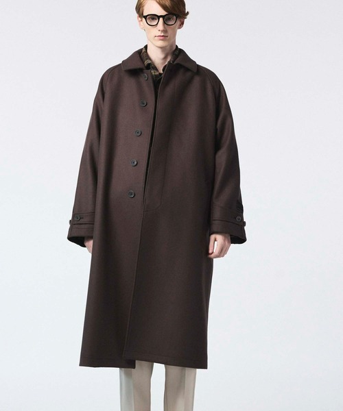 メゾンスペシャル オーバーメルトンダブルコート マキシ丈 カシミヤ混 M Super140 Melton Double Coat