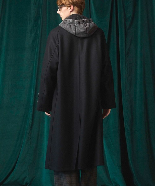 MAISON SPECIAL メルトンプライムオーバーPコート　グリーン Super140 Melton Over Coat/スーパー140メルトンオーバーコート