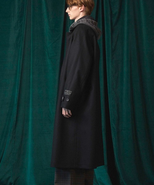 MAISON SPECIAL メルトンプライムオーバーPコート　グリーン Super140 Melton Over Coat/スーパー140メルトンオーバーコート