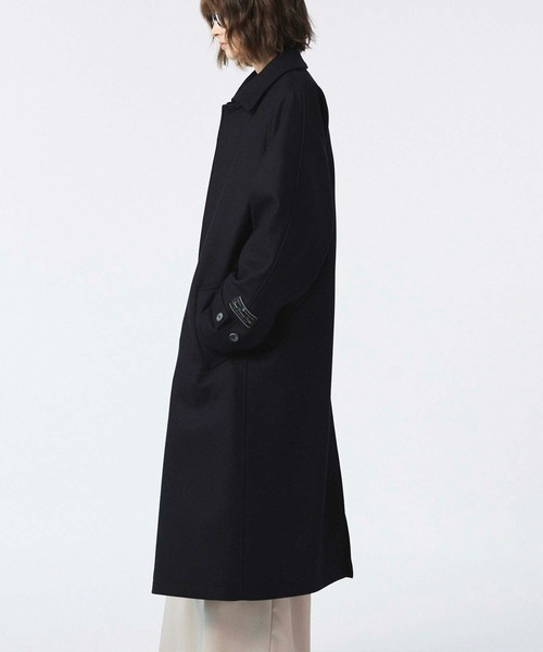 メゾンスペシャル　プライムオーバーメルトンバルマカンコート　ブラック01 25AW PRE-ORDER】Super140s Prime-Over Melton Balmachan Coat