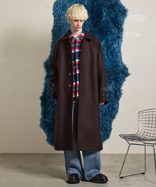 MAISON SPECIALステンカラーコート　バルマカーンコート　ネイビー0 MAISON SPECIALステンカラーコート バルマカーンコート ネイビー0