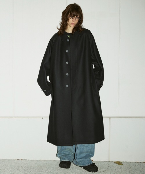 UNISEX》Super140s Prime-Over Melton Balmachan Coat/プライム