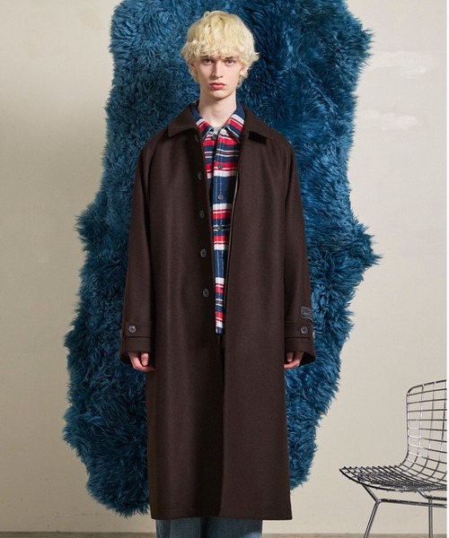 UNISEX》Super140s Prime-Over Melton Balmachan Coat/プライム