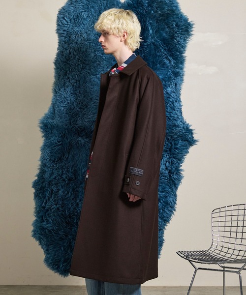 UNISEX》Super140s Prime-Over Melton Balmachan Coat/プライム