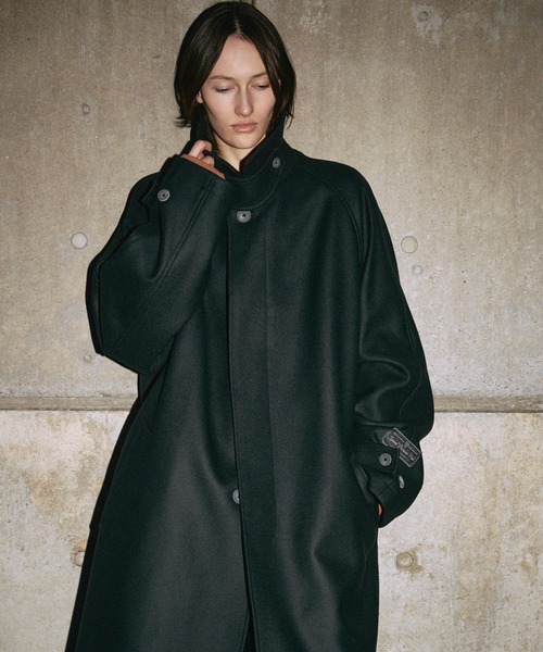UNISEX》Super140s Prime-Over Melton Balmachan Coat/プライム