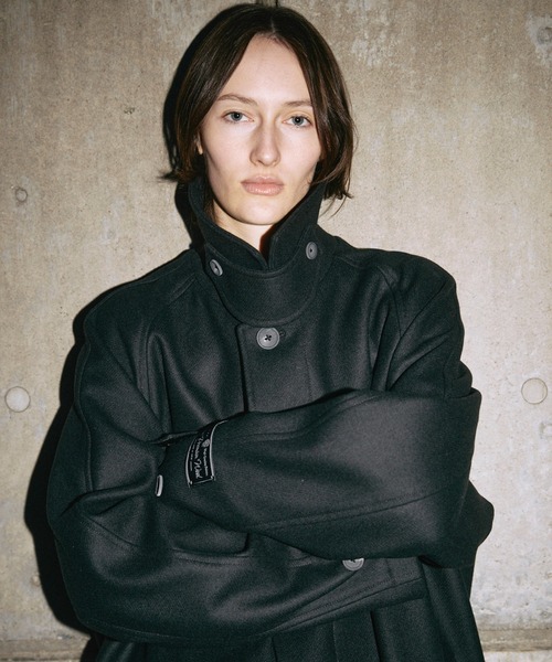 UNISEX》Super140s Prime-Over Melton Balmachan Coat/プライム