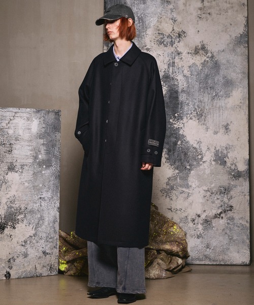UNISEX》Super140s Prime-Over Melton Balmachan Coat/プライム