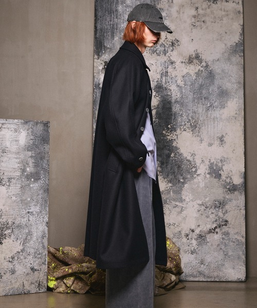 メゾンスペシャル プライムオーバーメルトンバルマカーンコート UNISEX》Super140s Prime-Over Melton Balmachan Coat/プライム