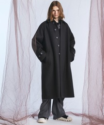 MAISON SPECIAL（メゾンスペシャル）の「《UNISEX》スーパー140プライムオーバーメルトンバルマカンコート Super140s Prime-Over Melton Balmachan Coat【MAISON SPECIAL メゾンスペシャル】（ステンカラーコート）」
