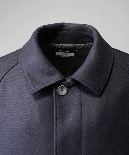 メゾンスペシャル　Super140sプライムオーバーメルトンバルマカンコート　0 UNISEX》Super140s Prime-Over Melton Balmachan Coat/プライム