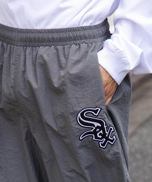 MLB(メジャーリーグベースボール)の「∴WEGO/別注MLBナイロンイージーパンツ(スウェットパンツ・メンズ・ブラック/ダークグレー/ライトグレー・MEDIUM/LARGE)」の8枚目の写真