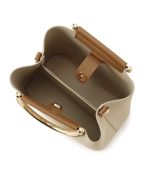 ROPE' PICNIC（ロペピクニック）の「【CM着用商品】Dメタルハンドル ミドルトート&ショルダーバック（ショルダーバッグ・レディース・ブラック/ブラウン/グレー/ベージュ・FREE）」の17枚目の写真