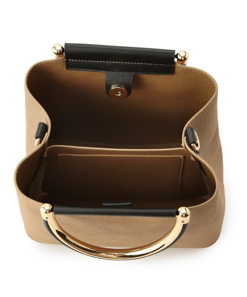 ROPE' PICNIC（ロペピクニック）の「【CM着用商品】Dメタルハンドル ミドルトート&ショルダーバック（ショルダーバッグ・レディース・ブラック/ブラウン/グレー/ベージュ・FREE）」の20枚目の写真