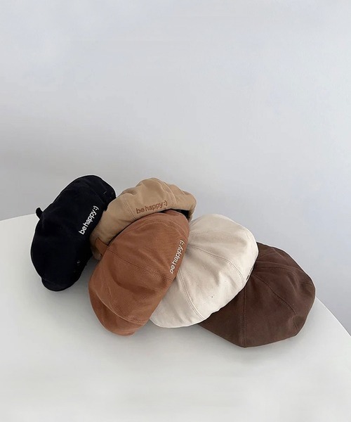 Bambin(ボンバン)の「【 Bambin / ボンバン 】 ワンポイント 刺繍 ベレー帽(ハンチング/ベレー帽・キッズ・ブラック/アイボリー/ダークブラウン/ベージュ/カーキ/ブラウン・FREE)」の17枚目の写真