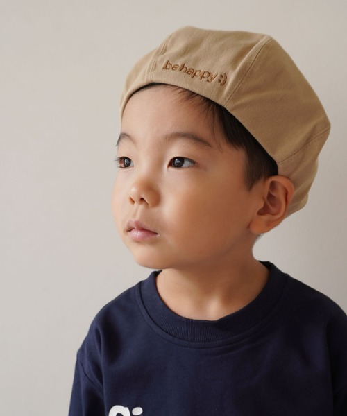 Bambin(ボンバン)の「【 Bambin / ボンバン 】 ワンポイント 刺繍 ベレー帽(ハンチング/ベレー帽・キッズ・ブラック/アイボリー/ダークブラウン/ベージュ/カーキ/ブラウン・FREE)」の10枚目の写真