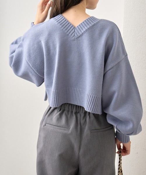 セール】エンボスロゴクルーニット（ニット/セーター）｜Chico