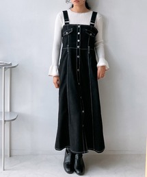 即決価格！ as know as サロペットロングフレアスカート