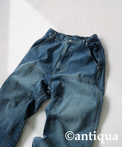 新品未使用♥アンティカ　ダブルニーデニムパンツ セール】ダブルニーデニムパンツ（デニムパンツ）｜antiqua