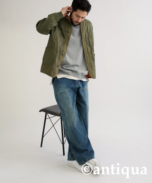 antiqua（アンティカ）の「ダブルニーデニムパンツ（デニムパンツ・レディース・ブルー系その他・LXL/ML）」の15枚目の写真