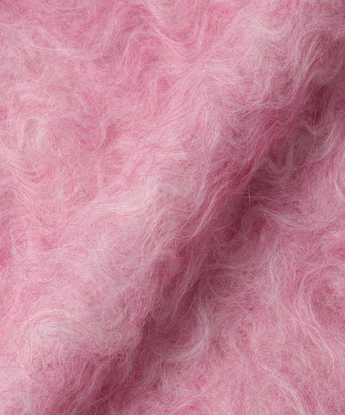 VIS(ビス)の「ふわふわ毛混シャギーストール(ストール/ショール・レディース・チャコールグレー/ピンク系その他2/グレー系その他・FREE)」の12枚目の写真