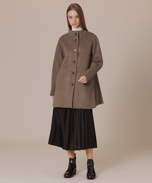 MACKINTOSH LONDON（マッキントッシュ ロンドン）の「【BARNET/バーネット】ウールシルクリバーコート（ステンカラーコート・レディース・ベージュ・38）」の3枚目の写真