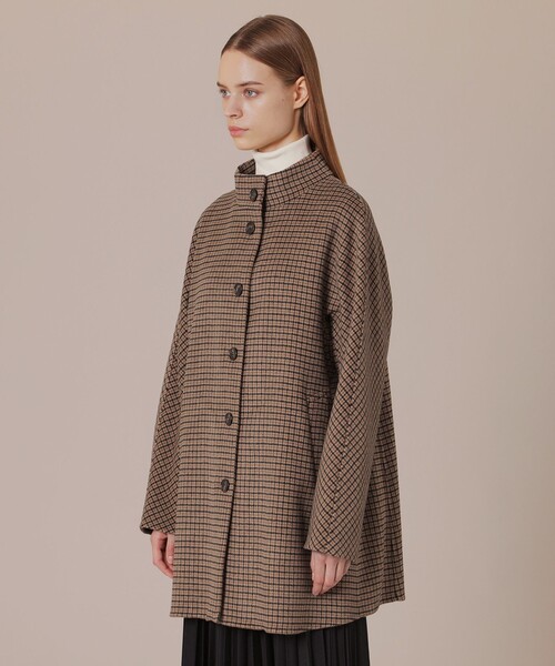 MACKINTOSH LONDON（マッキントッシュ ロンドン）の「【BARNET/バーネット】ウールシルクリバーコート（ステンカラーコート・レディース・ベージュ・38）」の4枚目の写真