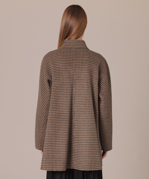 MACKINTOSH LONDON（マッキントッシュ ロンドン）の「【BARNET/バーネット】ウールシルクリバーコート（ステンカラーコート・レディース・ベージュ・38）」の6枚目の写真