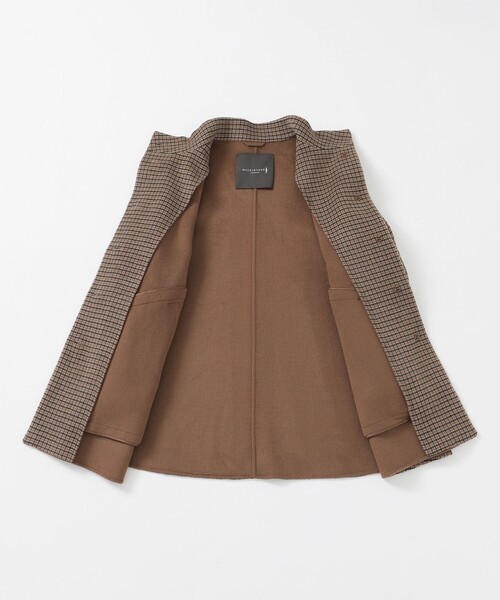 MACKINTOSH LONDON（マッキントッシュ ロンドン）の「【BARNET/バーネット】ウールシルクリバーコート（ステンカラーコート・レディース・ベージュ・38）」の9枚目の写真