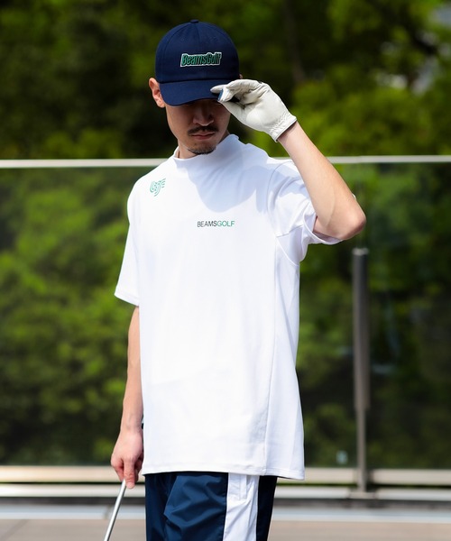 BEAMS GOLF（ビームスゴルフ）の「【接触冷感/UVカット/伸縮性】ORANGE LABEL / USシリーズ モックネックシャツ（Tシャツ/カットソー・メンズ・ホワイト/ネイビー・XL/L/M/S）」の6枚目の写真