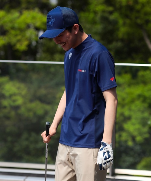 BEAMS GOLF（ビームスゴルフ）の「【接触冷感/UVカット/伸縮性】ORANGE LABEL / USシリーズ モックネックシャツ（Tシャツ/カットソー・メンズ・ホワイト/ネイビー・XL/L/M/S）」の9枚目の写真