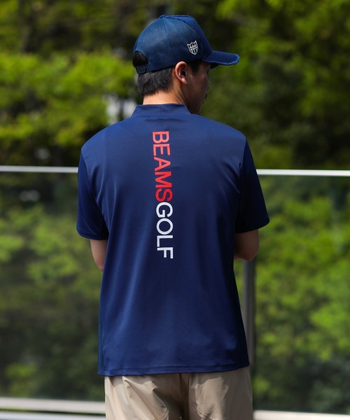 BEAMS GOLF（ビームスゴルフ）の「【接触冷感/UVカット/伸縮性】ORANGE LABEL / USシリーズ モックネックシャツ（Tシャツ/カットソー・メンズ・ホワイト/ネイビー・XL/L/M/S）」の10枚目の写真