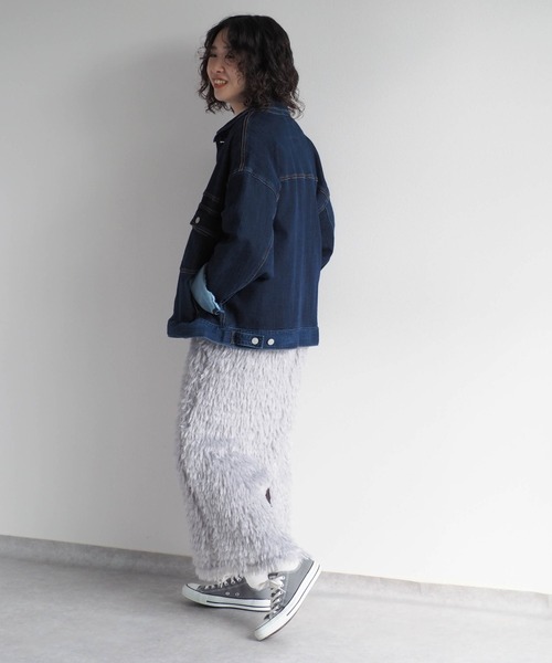 cepo（セポ）の「フリンジジャガードスカート（スカート・レディース・ブラック/グレー・M）」の10枚目の写真