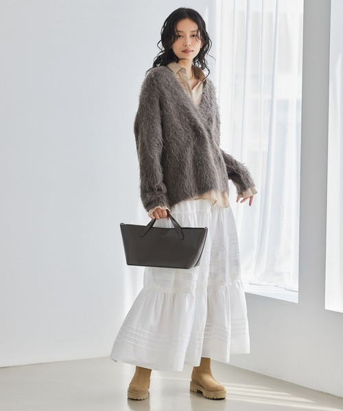 BARNYARDSTORM（バンヤードストーム）の「BARNYARDSTORM / ダブルボタンカーディガン【WEB限定カラー】【YouTube「i.style closet」紹介アイテム】（カーディガン/ボレロ・レディース・チャコールグレー/ブラウン/ベージュ/ピンク/ライトグレー/モカ/オフホワイト/スカイブルー・FREE）」の11枚目の写真