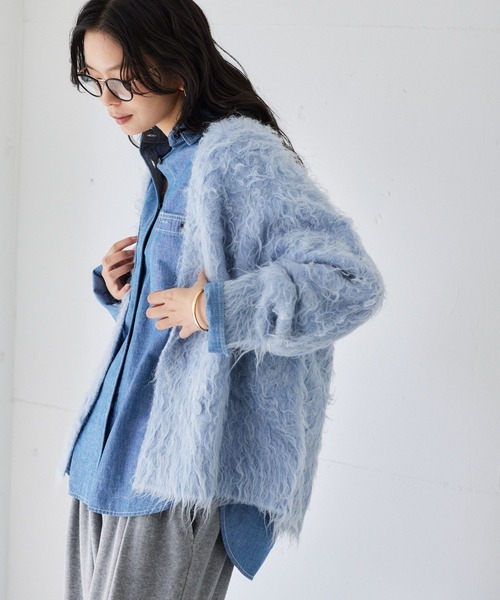 BARNYARDSTORM（バンヤードストーム）の「BARNYARDSTORM / ダブルボタンカーディガン【WEB限定カラー】【YouTube「i.style closet」紹介アイテム】（カーディガン/ボレロ・レディース・チャコールグレー/ブラウン/ベージュ/ピンク/ライトグレー/モカ/オフホワイト/スカイブルー・FREE）」の17枚目の写真