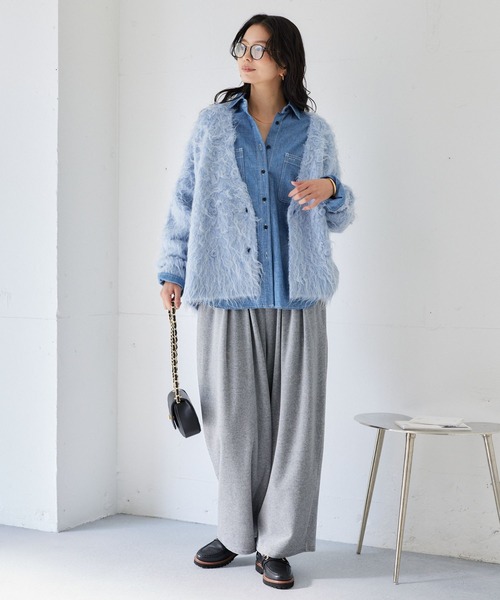 BARNYARDSTORM（バンヤードストーム）の「BARNYARDSTORM / ダブルボタンカーディガン【WEB限定カラー】【YouTube「i.style closet」紹介アイテム】（カーディガン/ボレロ・レディース・チャコールグレー/ブラウン/ベージュ/ピンク/ライトグレー/モカ/オフホワイト/スカイブルー・FREE）」の19枚目の写真