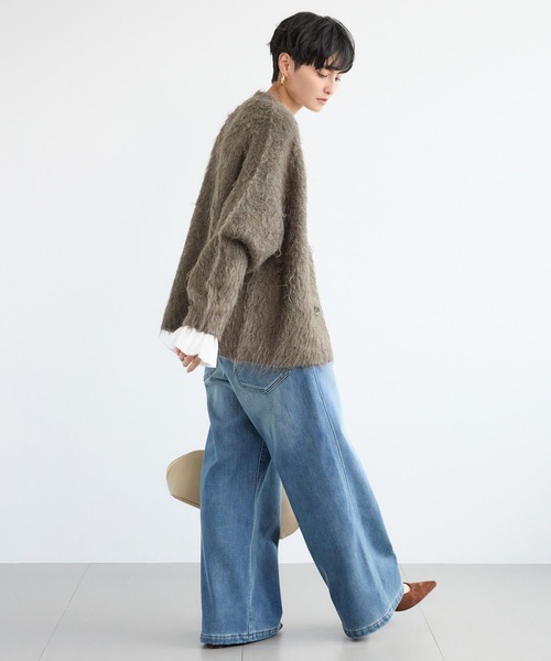 タグ付 バンヤードストーム ニット カーディガン ジャケット 金ボタン 黒 緑F BARNYARDSTORM（バンヤードストーム）の「前後2WAYゴールド