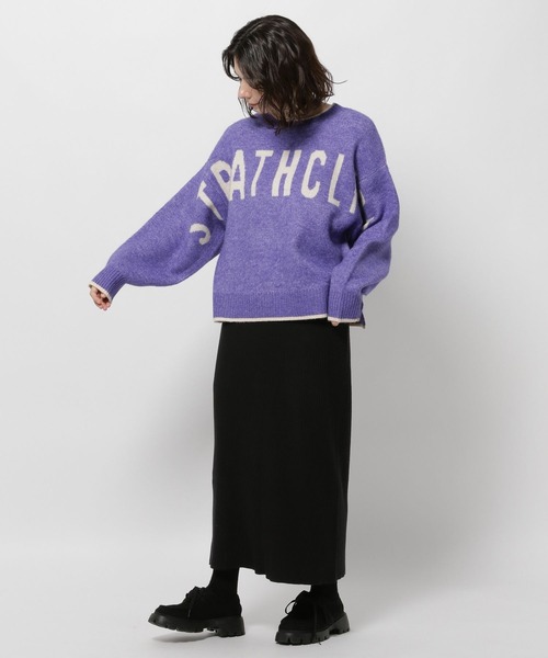 niko and...（ニコアンド）の「アソートロゴクルーニットプルオーバー（ニット/セーター・レディース・ブラック/パープル/アイボリー/グレー・LARGE/MEDIUM）」の20枚目の写真