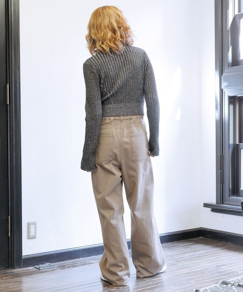 PAGEBOY（ページボーイ）の「PBLIM/ジップタイトニット（ニット/セーター・レディース・カーキ/ブラック・FREE）」の10枚目の写真