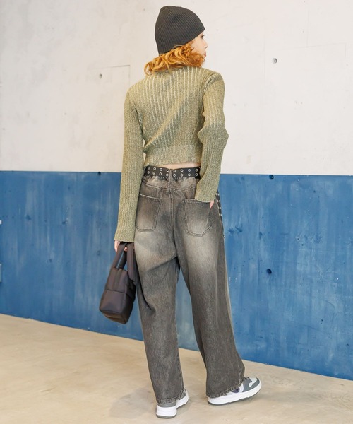 PAGEBOY（ページボーイ）の「PBLIM/ジップタイトニット（ニット/セーター・レディース・カーキ/ブラック・FREE）」の16枚目の写真