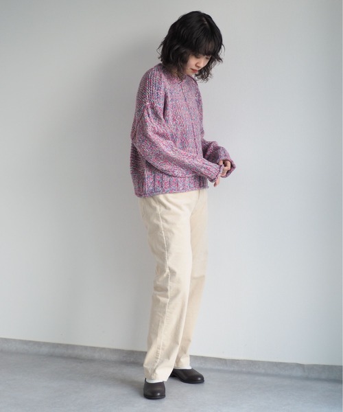 cepo(セポ)の「コーデュロイアンクルパンツ(その他パンツ・レディース・オフホワイト/チャコール・M/S/L)」の4枚目の写真