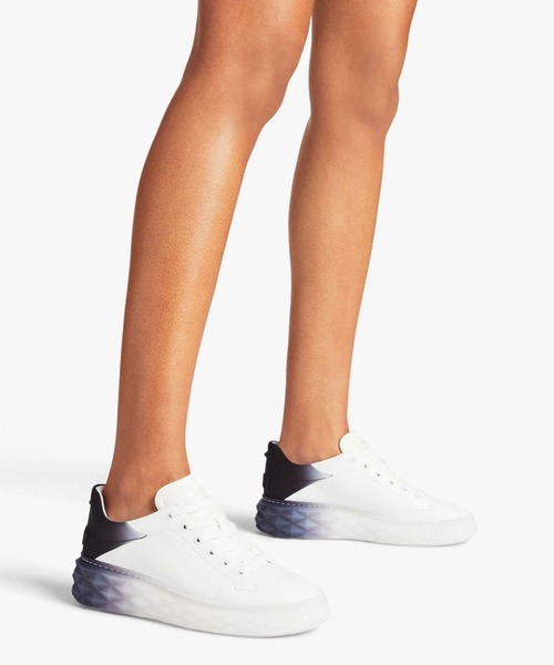 JIMMY CHOO（ジミーチュウ）の「DIAMOND MAXI/F II（スニーカー・レディース・ホワイト×ブラック/ホワイト系/ホワイト×ピンク・37/36）」の11枚目の写真