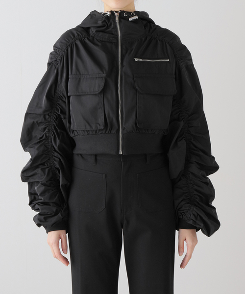 ANNA SUI NYC(アナ スイ エヌ ワイ シー)の「【ANNA SUI NYC/ アナスイエヌワイシー】シャカ2シャーリングショートMA-1(MA-1・レディース・ブラック・FREE)」の1枚目の写真