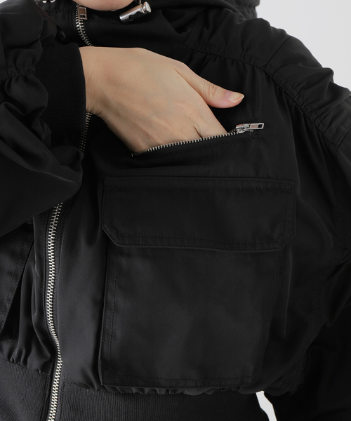 ANNA SUI NYC(アナ スイ エヌ ワイ シー)の「【ANNA SUI NYC/ アナスイエヌワイシー】シャカ2シャーリングショートMA-1(MA-1・レディース・ブラック・FREE)」の11枚目の写真