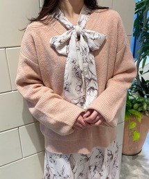 mysty woman | 【WEB限定】アイスクリームVネックニット　102204(ニット/セーター)